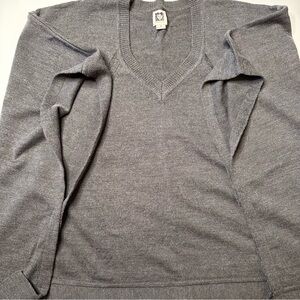 Anne Klein Cape One Piece Grey with Small Metal AK Logo